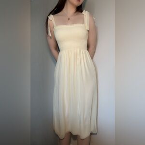 Wilfred Pale Yellow Midi Dress